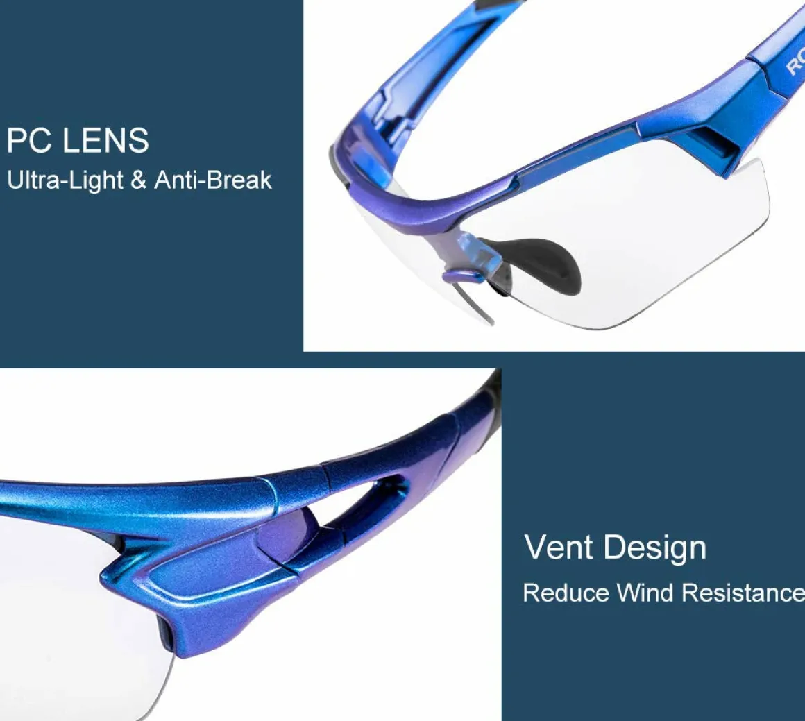 Adaptive Cycling Goggles with Complete UV Protection
