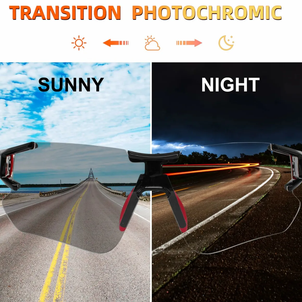Adaptive Cycling Goggles with Complete UV Protection