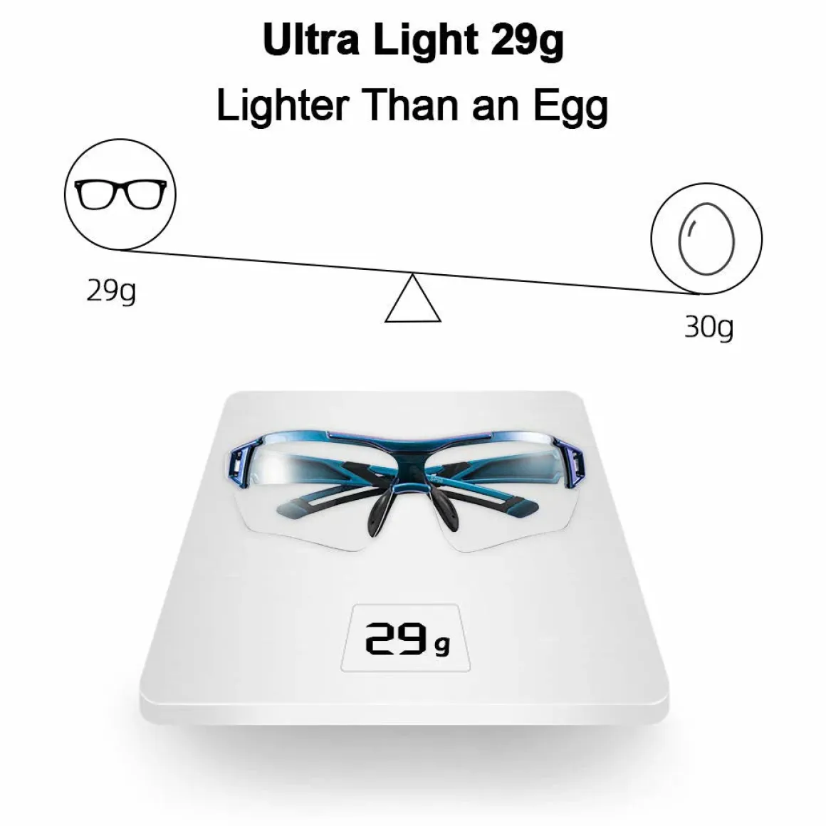 Adaptive Cycling Goggles with Complete UV Protection
