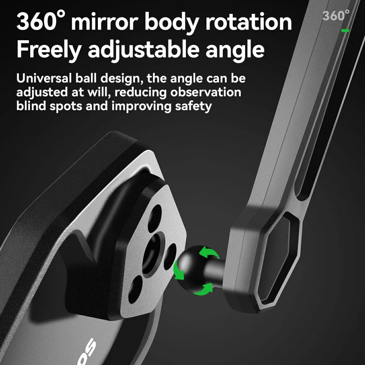 Adjustable Handlebar Bike Rearview Mirror Mirror with Anti-Glare Glass