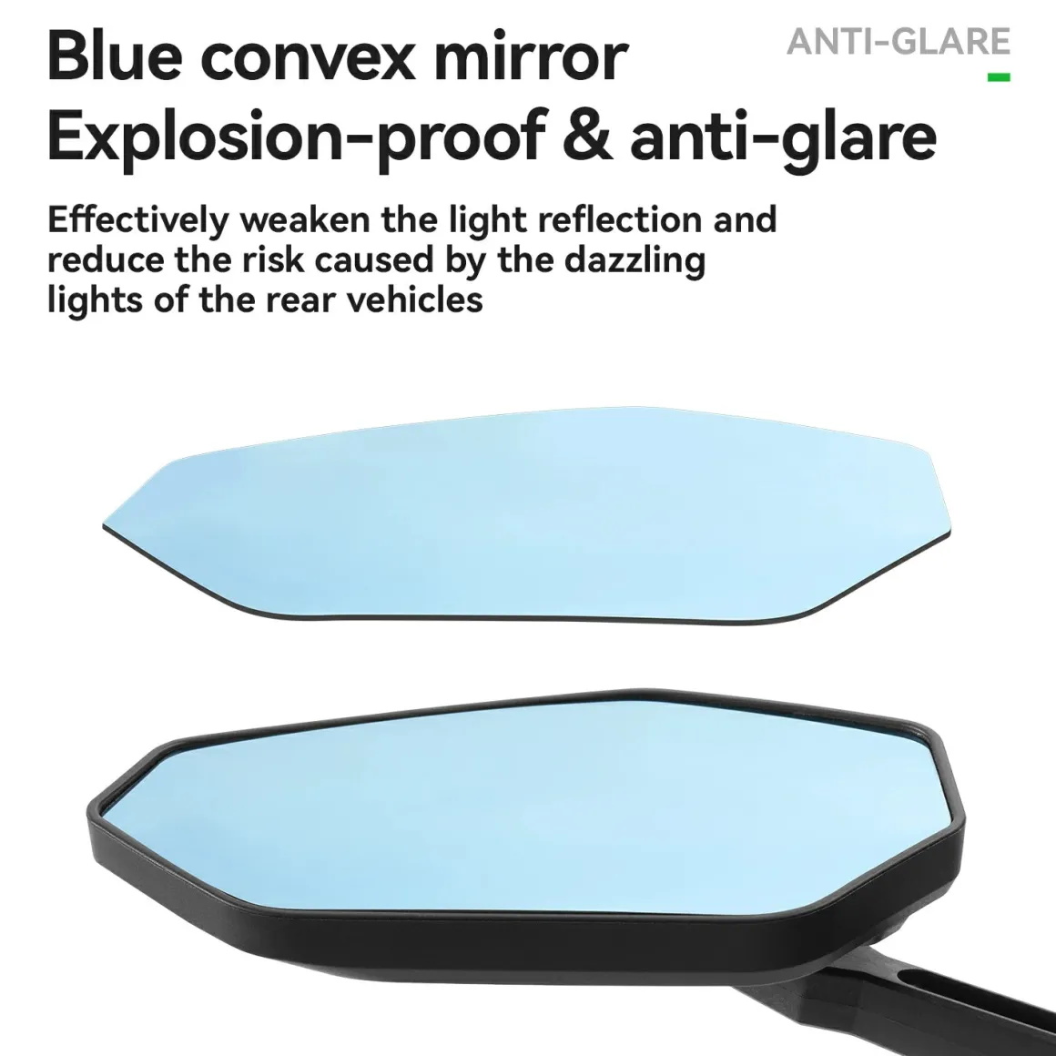 Adjustable Handlebar Bike Rearview Mirror Mirror with Anti-Glare Glass