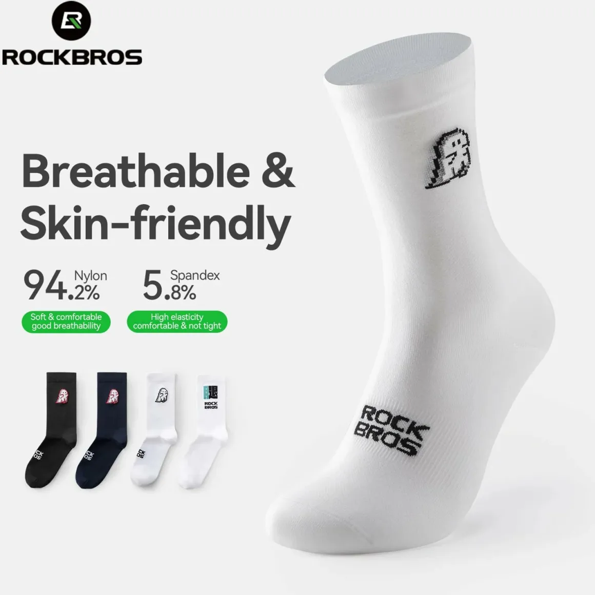 Aerodynamic Cycling Socks with Wear-resistant Hee Wicking Athletic Crew