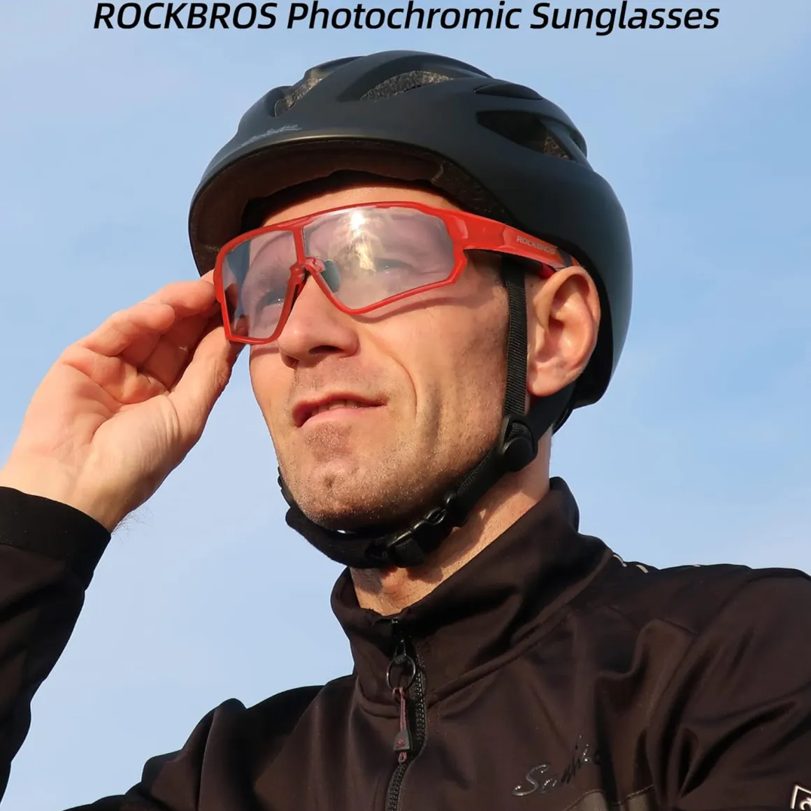 Aerodynamic Windproof Photochromic Cycling Sunglasses