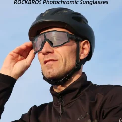 Aerodynamic Windproof Photochromic Cycling Sunglasses
