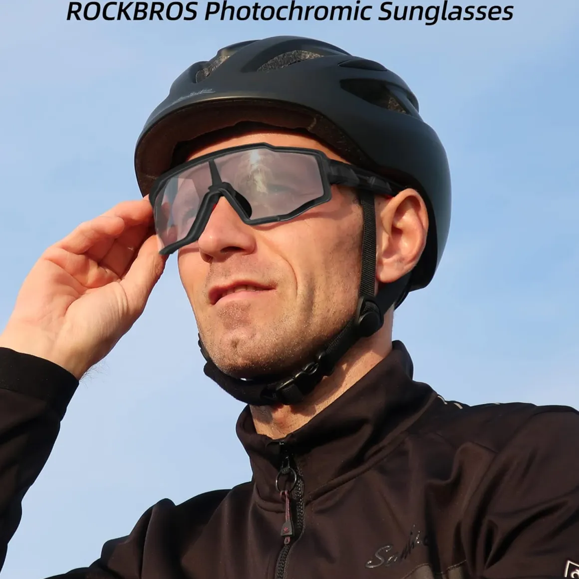Aerodynamic Windproof Photochromic Cycling Sunglasses