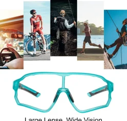Aerodynamic Windproof Photochromic Cycling Sunglasses