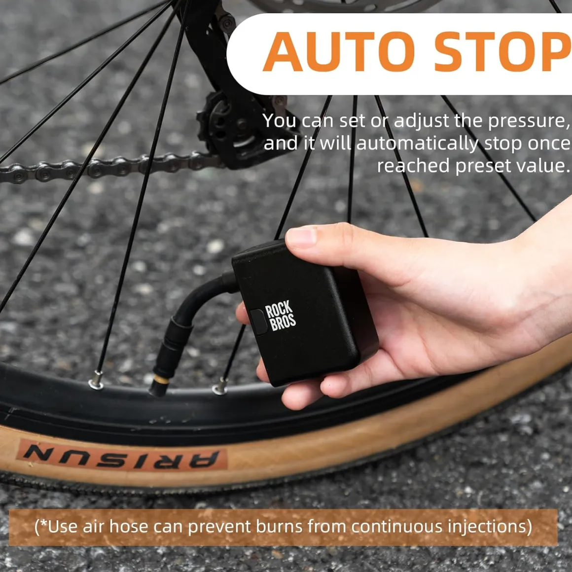 AS1 Pro Mini Electric Air Bike Tire Pump 120PSI