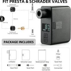 AS1 Pro Mini Electric Air Bike Tire Pump 120PSI