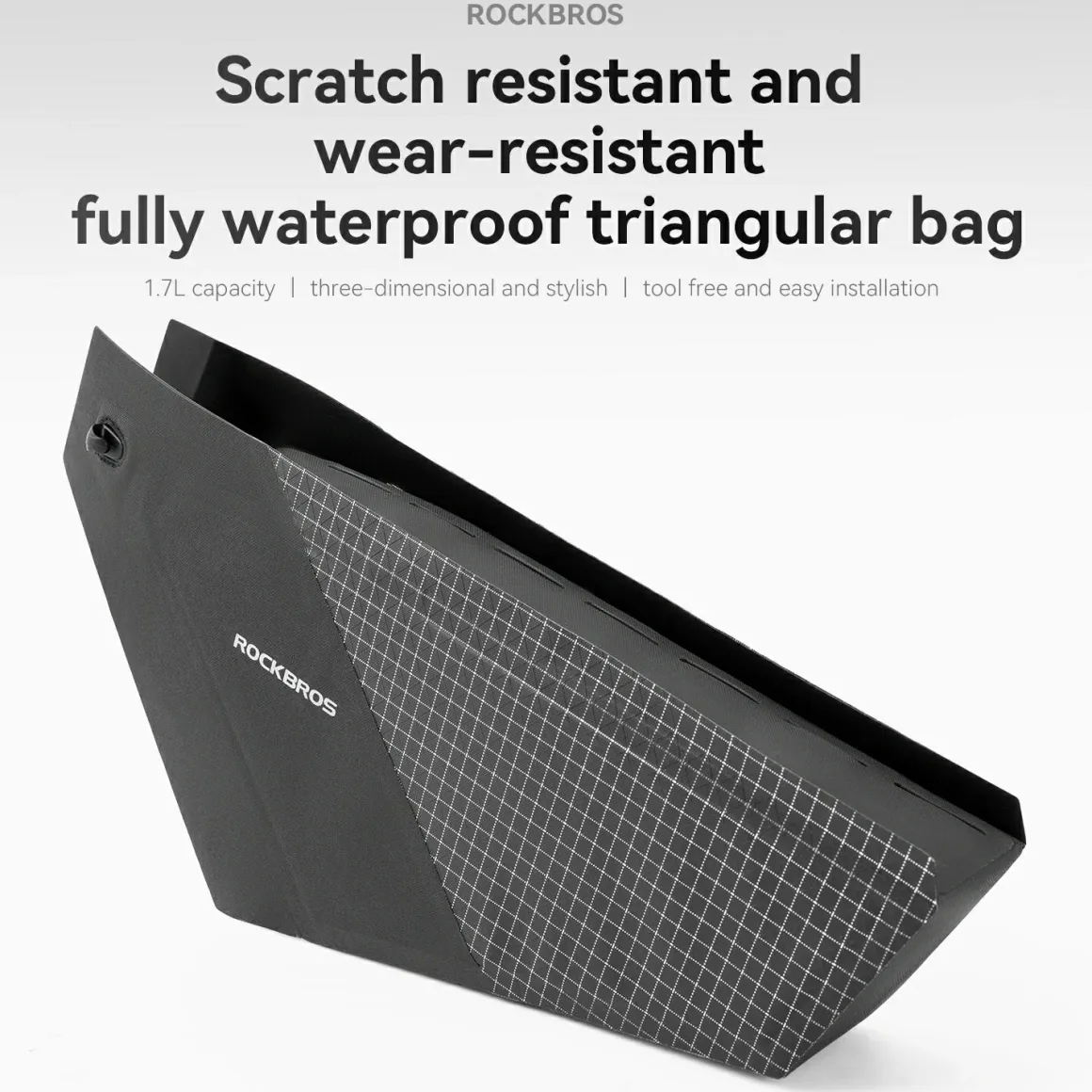 AS-165 100% Waterproof Bike Frame Bag 1.7L