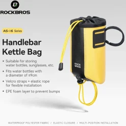AS-162 100% Waterproof Water Bottle Handlebar Bag 1L