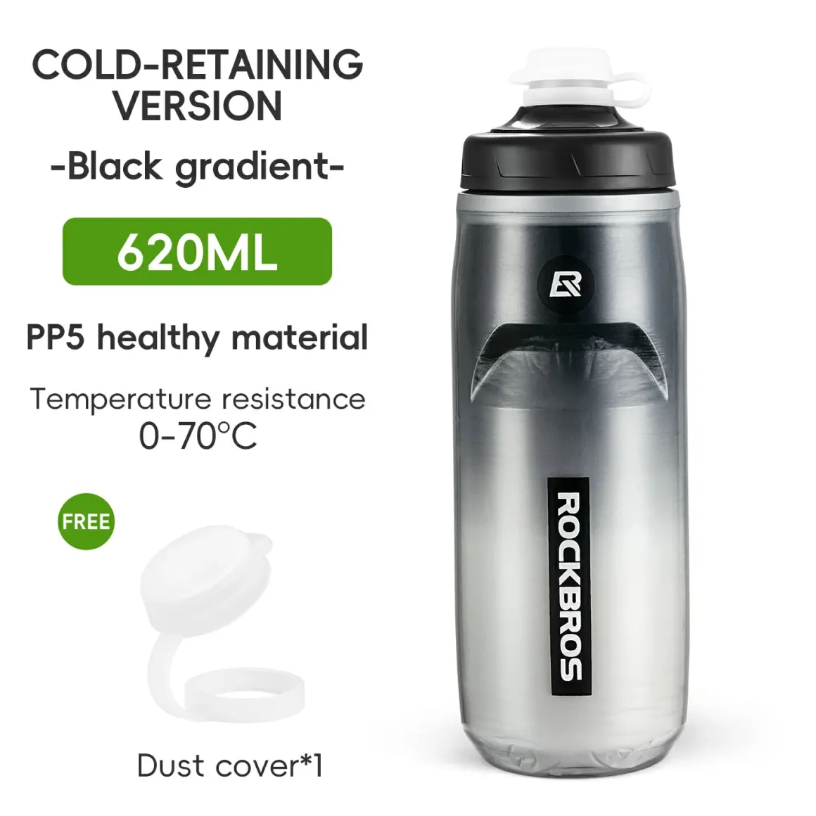 Bicycle Water Bottle 620ml 5h Cooling