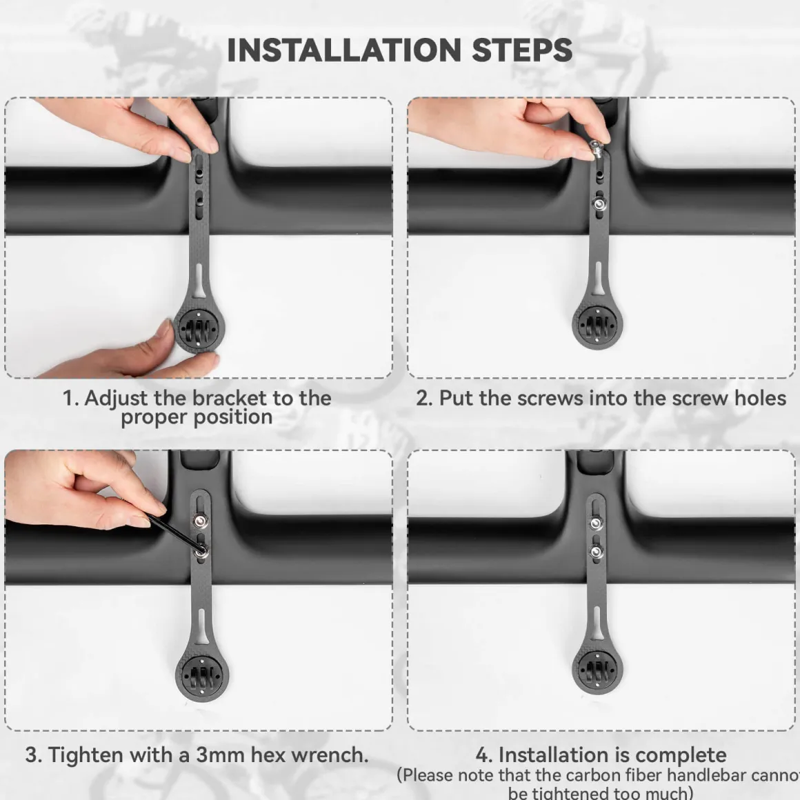 Bike Handlebar Mount For Computer & Light