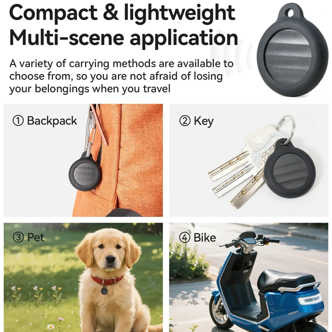 Bike Locator Anti Theft Device Compatible Apple AirTag