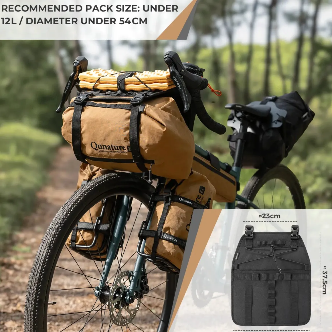 Bikepacking Front Handlebar Rack + Waterproof Compression Pack Set