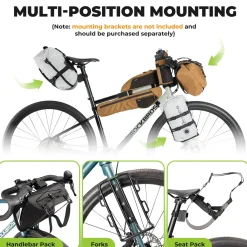 Bikepacking Waterproof Compression Bag + Rear Rack Set