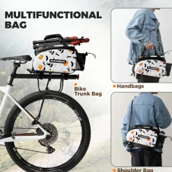 Bike Pannier Bag Double Side Storage with Rain Cover 17L-35L