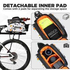 Bike Pannier Bag Double Side Storage with Rain Cover 17L-35L