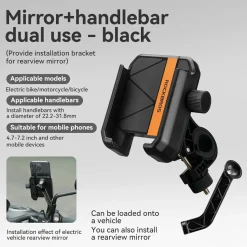 Bike Phone Holder Half Wrap Anti-Overload for 4.7-7.2''