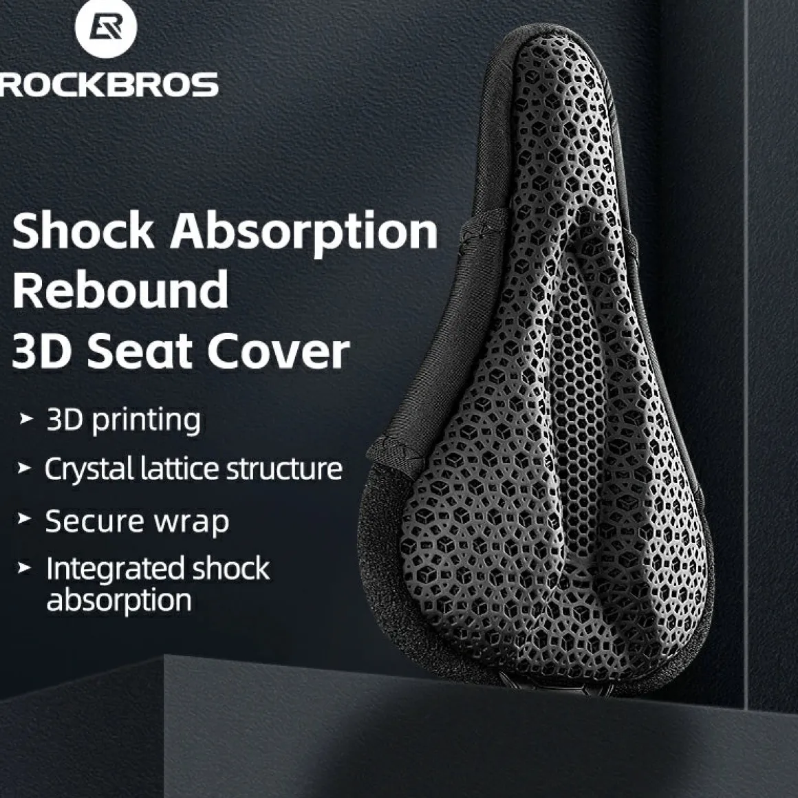 Bike Seat Cover 3D Printed Shock Absorption Cushion Pad