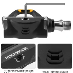Carbon Fiber SPD Clipless Pedals for Road Bikes 9/16''