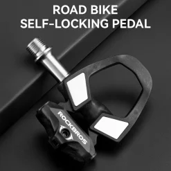 Carbon Fiber SPD Clipless Road Bike Pedals 9/16'' 180g Titanium Alloy Axle