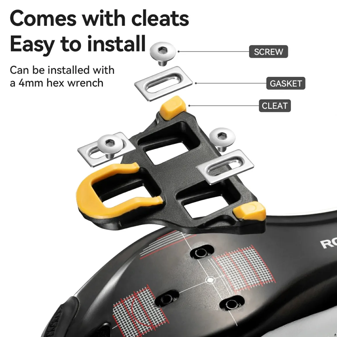 Carbon Fiber SPD Clipless Road Bike Pedals 9/16'' 180g Titanium Alloy Axle