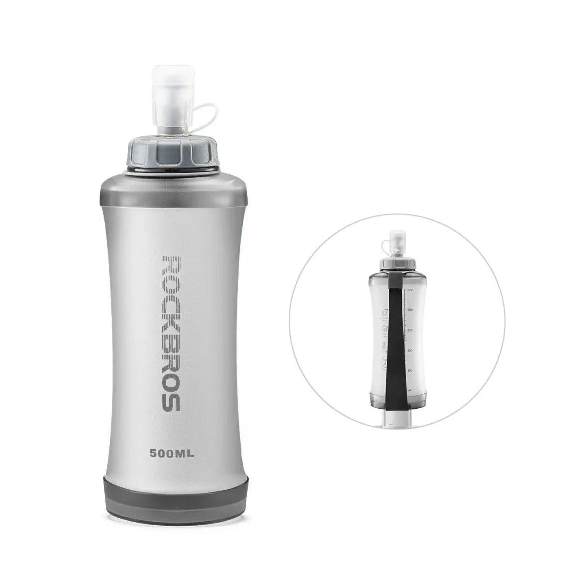 Collapsible Soft Flask 500ml with Bite Valve