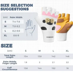 Cute Kids Half-Finger Cycling Gloves Non-Slip Padded Unisex