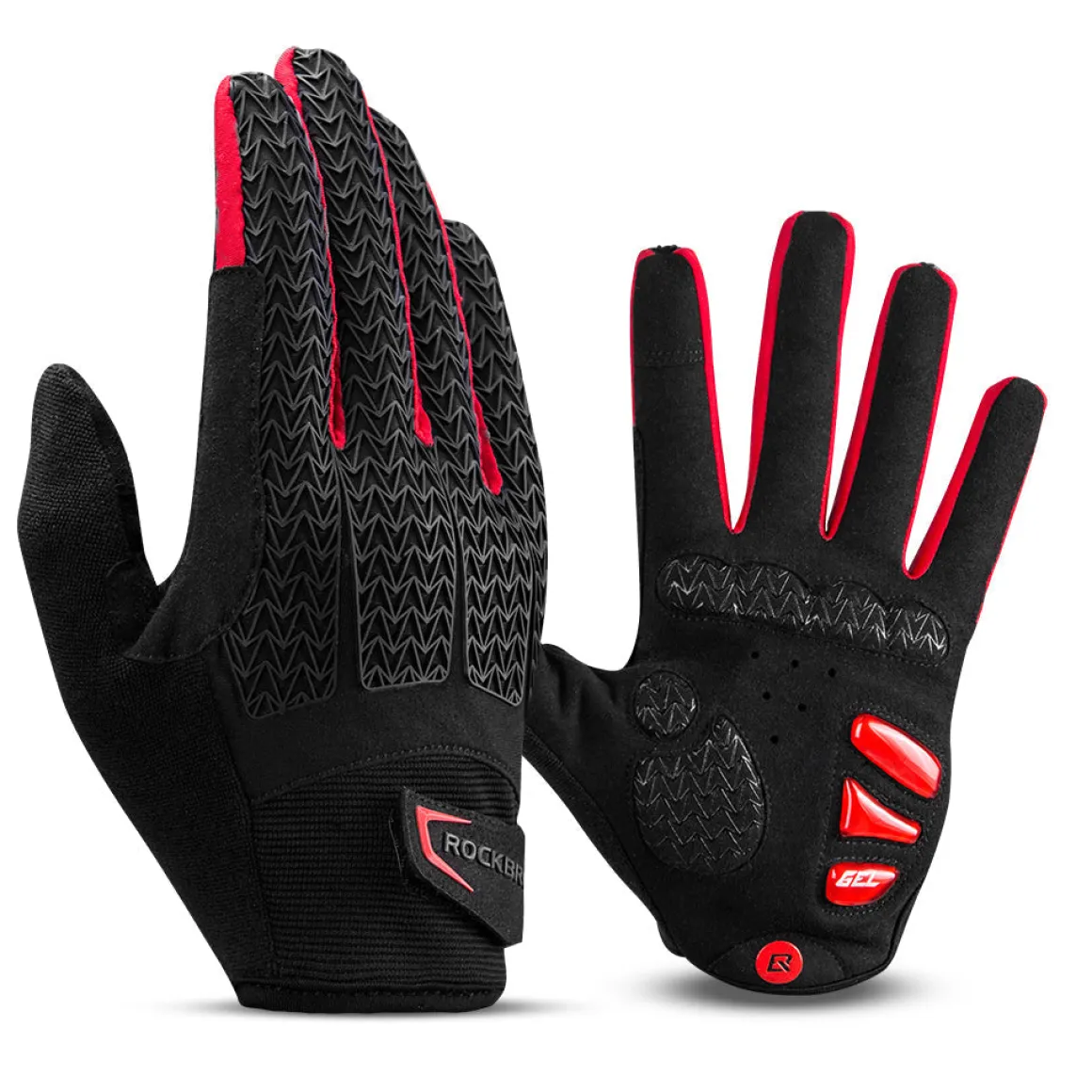 Cycling Gloves Full Finger with Gel Padded Shock Absorbing