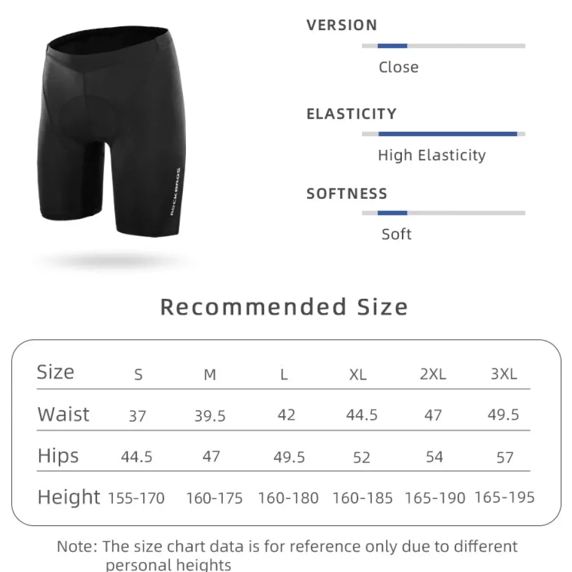 Cycling Jersey Shorts Set Bike MTB Compression Wicking Sport Pants Breathable Coolmax Pad Pants For Men Women