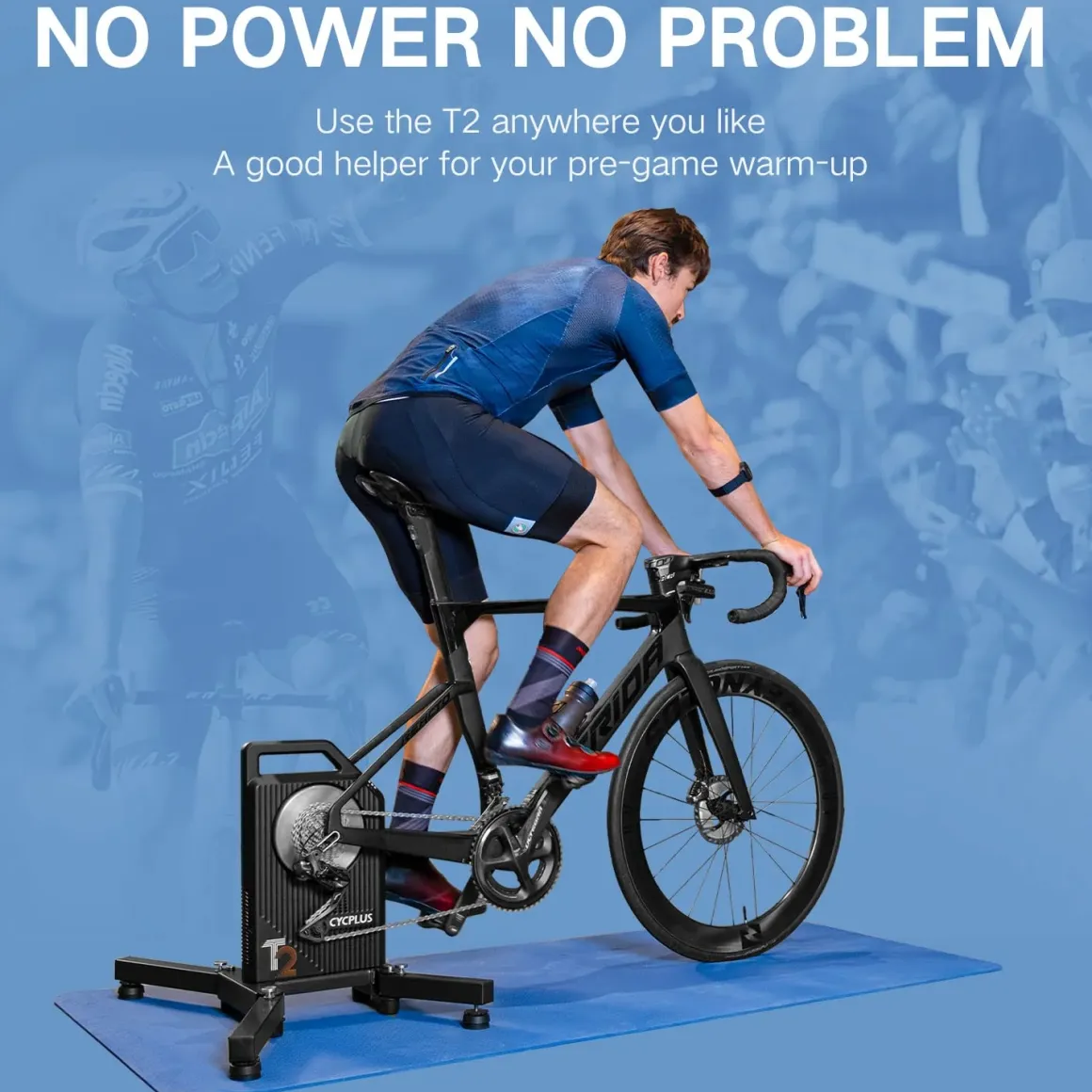 CYCPLUS T2 Indoor BLDC-Motor Drive Riding Smart Bike Trainer Compatible with Zwift APP