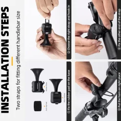 Electric Bike Horn 120dB IPX4 Waterproof for Ebike Scooter