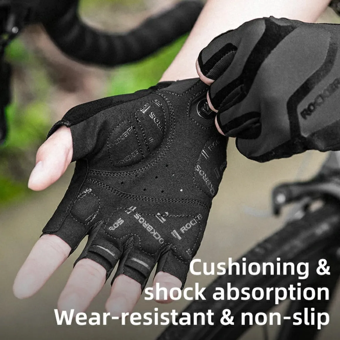 Flocked Half Finger Cycling Gloves
