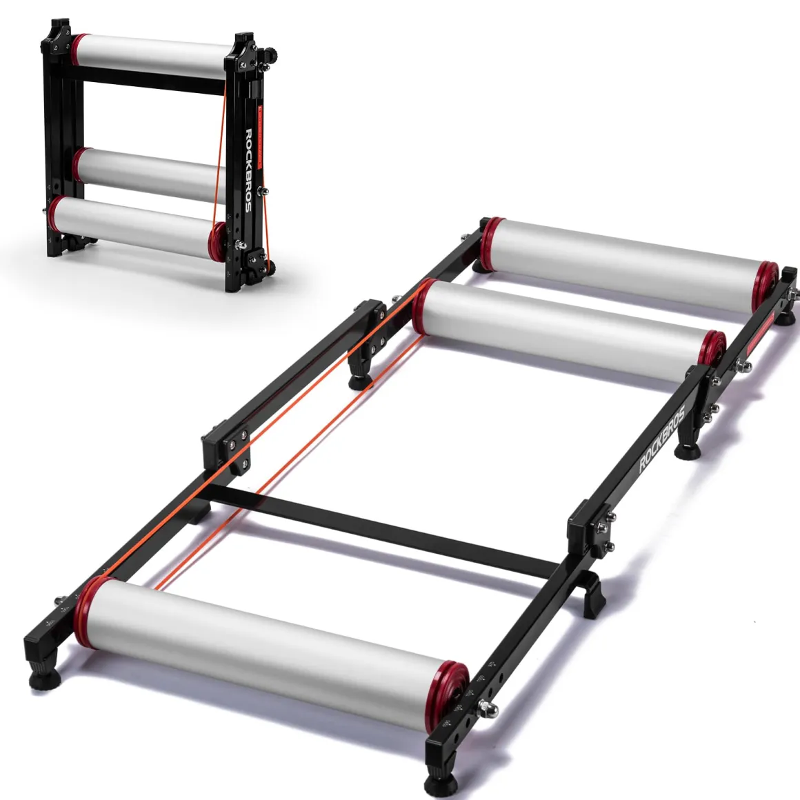 Foldable Adjustable Bike Rollers with Resistance for Indoor Exercise