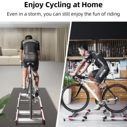 Foldable Adjustable Bike Rollers with Resistance for Indoor Exercise