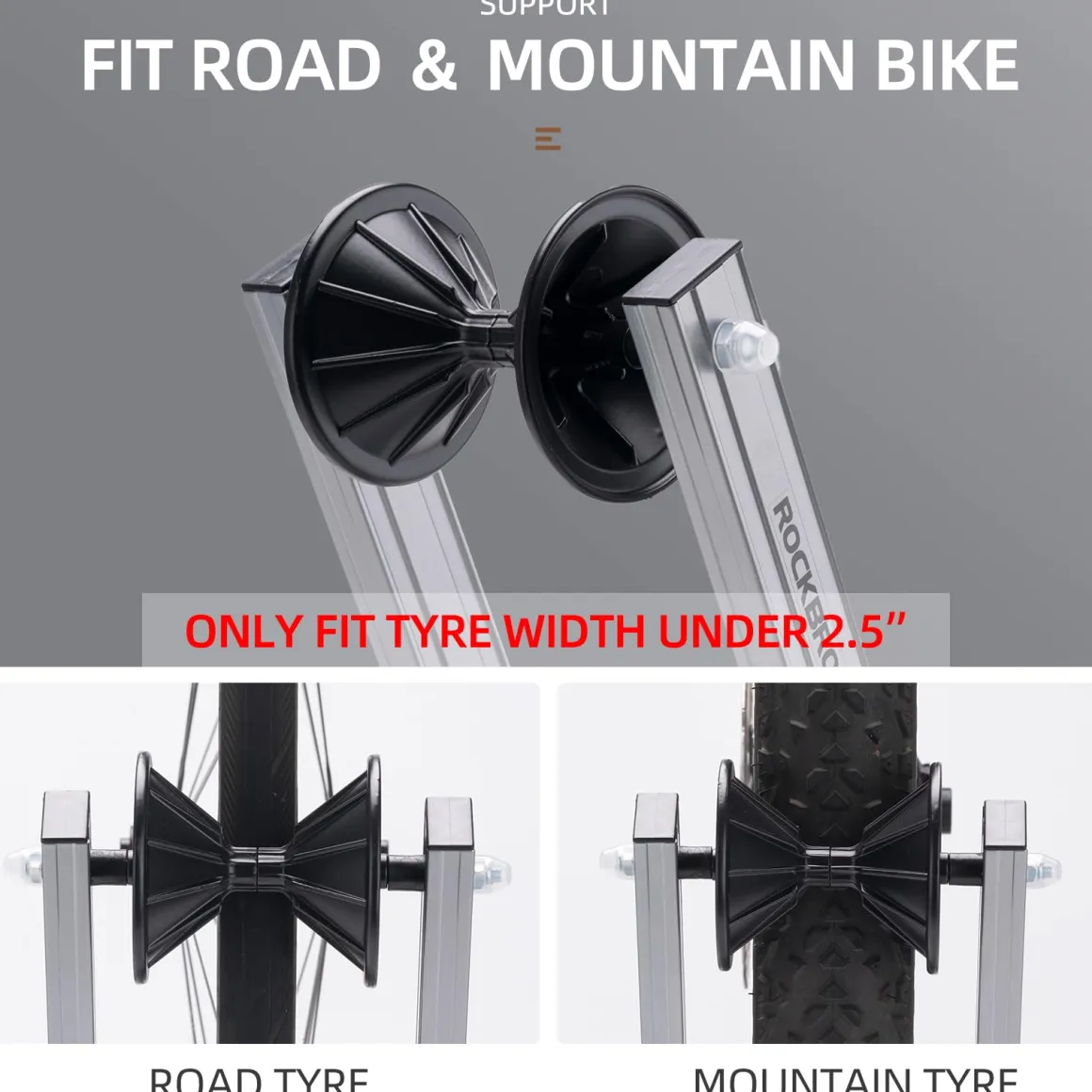 Foldable Alloy Indoor Bike Stand for 20"-29" Wheels