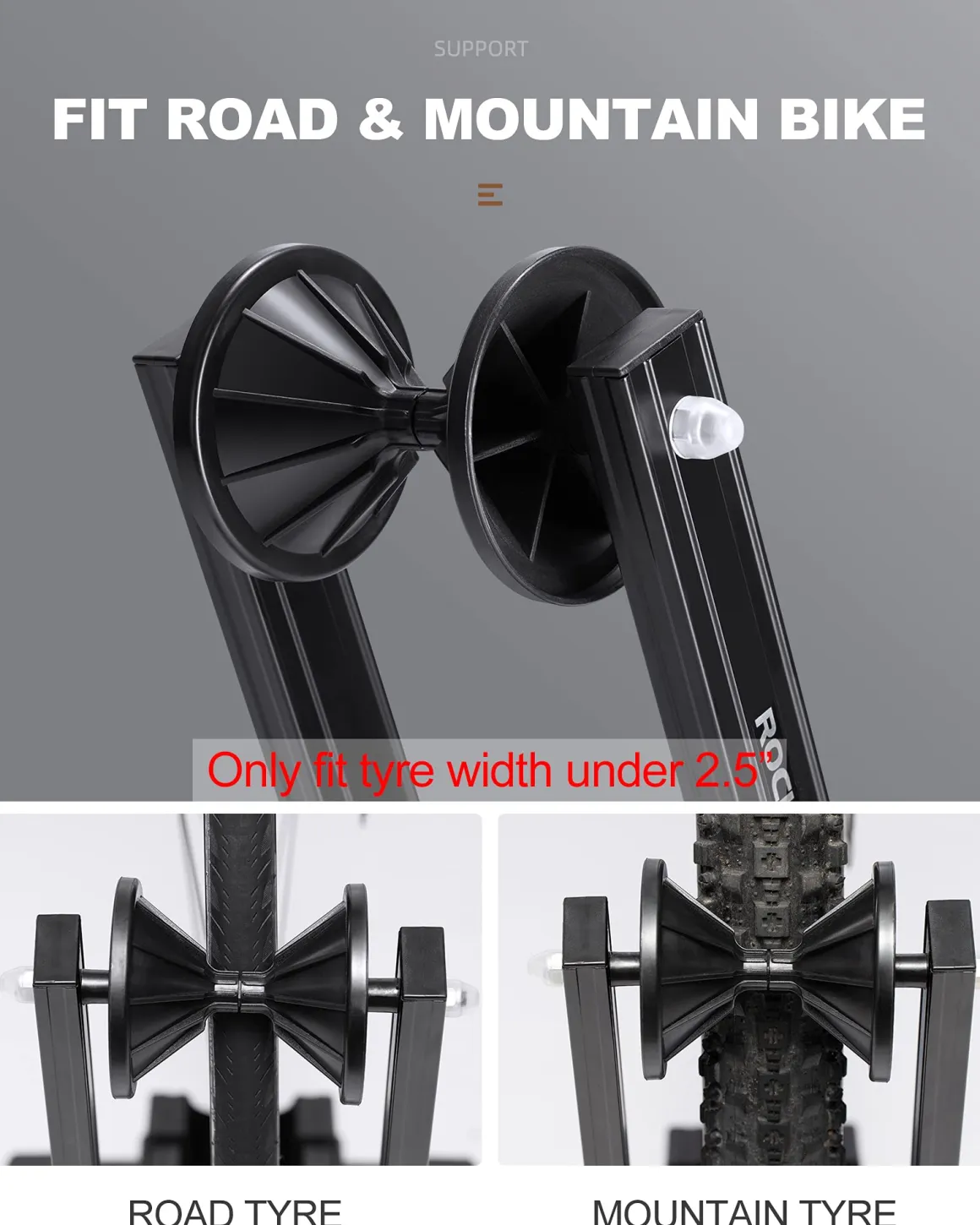 Foldable Alloy Indoor Bike Stand for 20"-29" Wheels