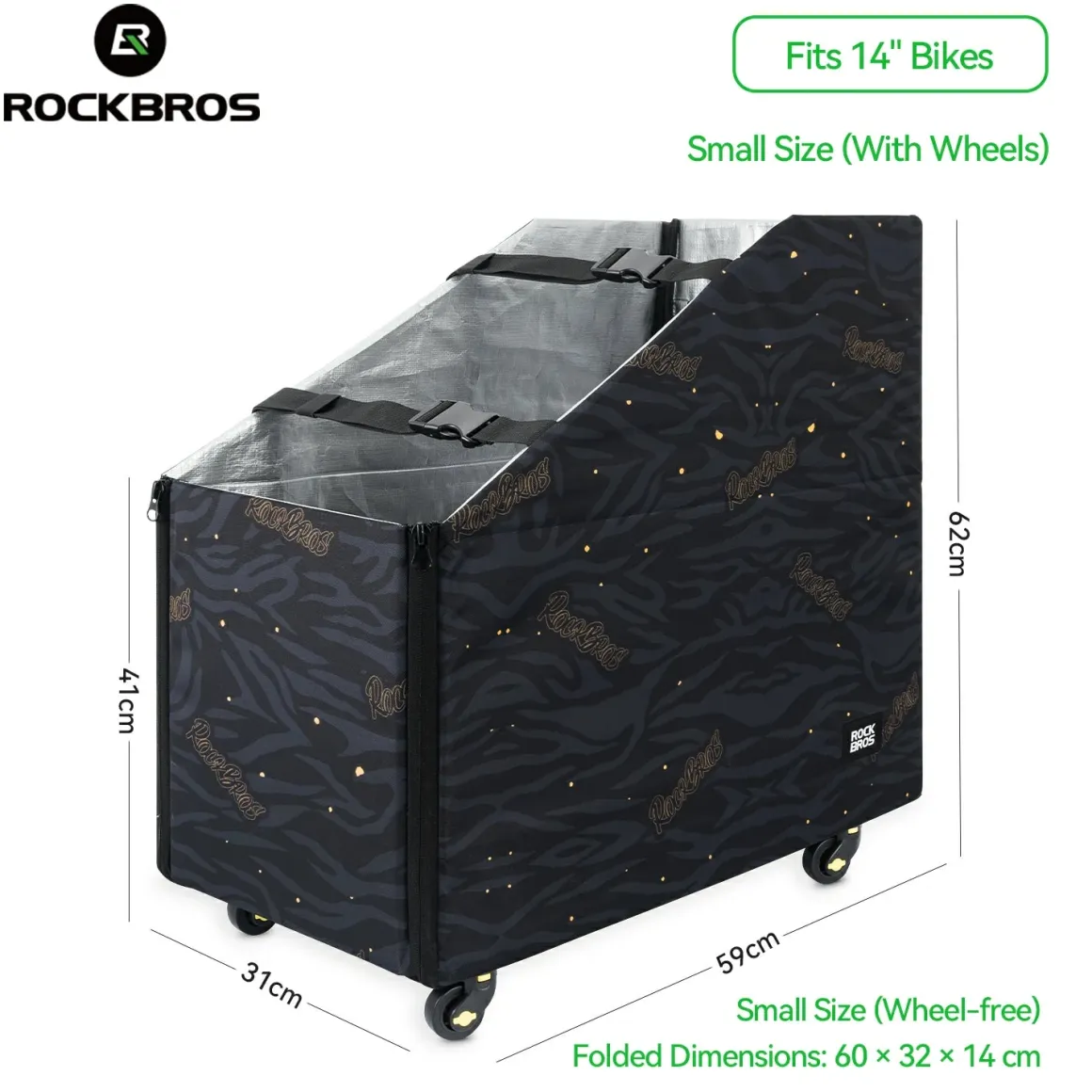 Folding Bike Travel Case Fits 14"-22" Folding Bikes