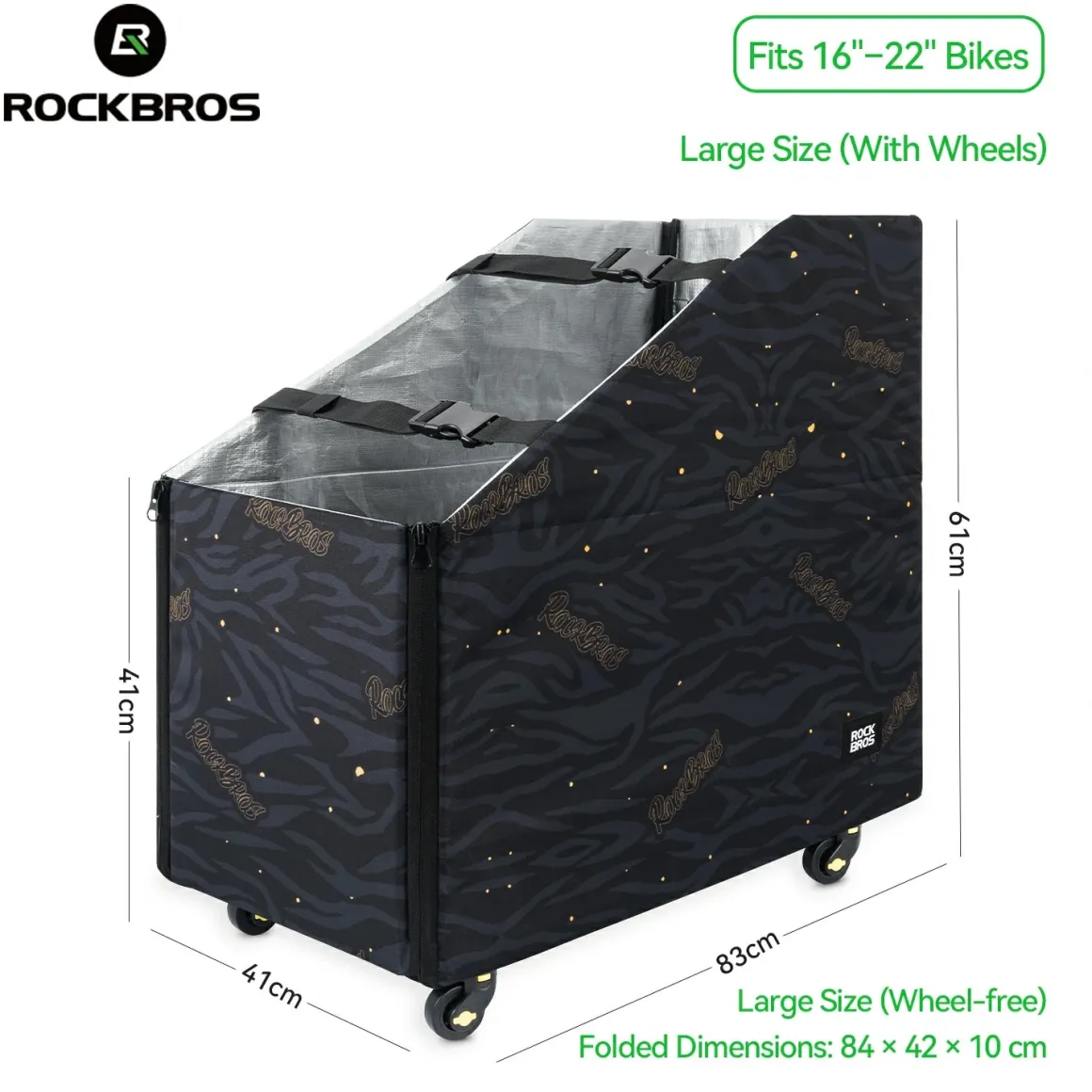 Folding Bike Travel Case Fits 14"-22" Folding Bikes