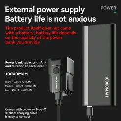 Front Light External Power Supply 1600LM USB-C