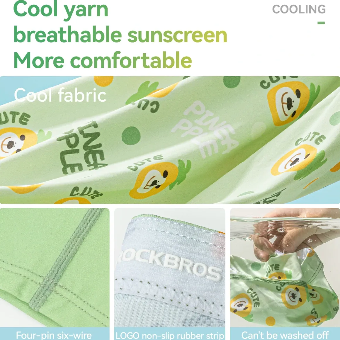 Kids Cooling Arm Sleeves Breathable Sun Protection