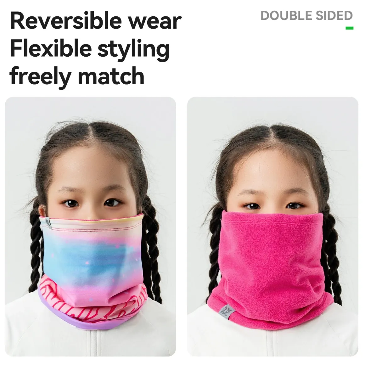 Kids Cycling Neck Gaiter Warm Double-Sided