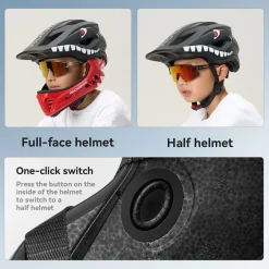Kids Full-Face Bike Helmet Cartoon for Boys and Girls