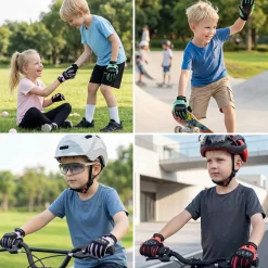 Kids Full Finger Gloves with Hard Shell Protection
