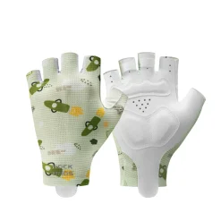 Kids Half Finger Cycling Gloves Non Slip