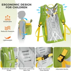 Kids Water-Repellent Hiking Backpack 8L