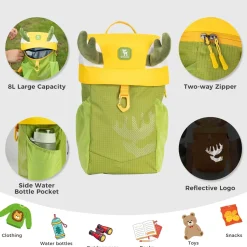 Kids Water-Repellent Hiking Backpack 8L