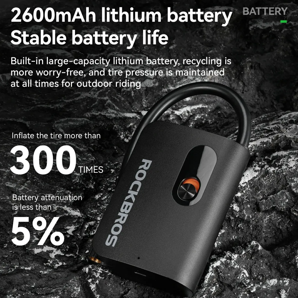 L1 Mini Electric Bike Tire Pump 70PSI