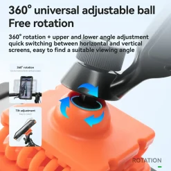 Magnetic Waterproof Bike Phone Holder Shock-Absorbing For 4.7–6.9‘’