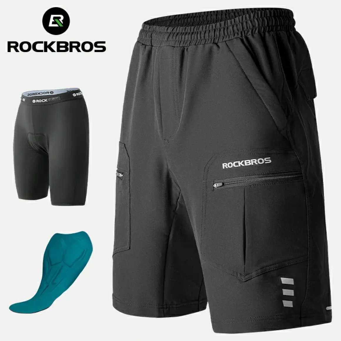 Men's 2-in-1 Casual Cycling Shorts with 3D Padded Liner